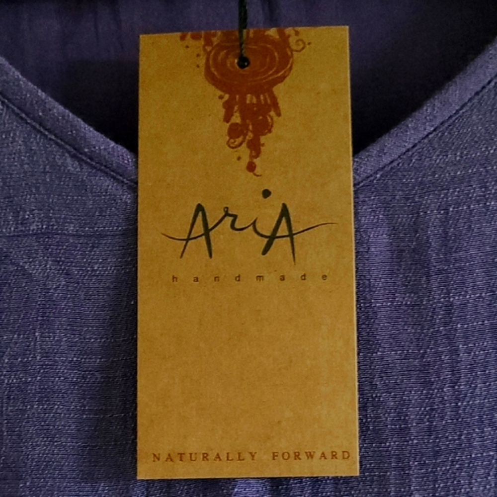 Aria Purple Midi Dress. Athena Lagenlook Scandi Girl. Sz.L NWT. - Picture 2 of 14